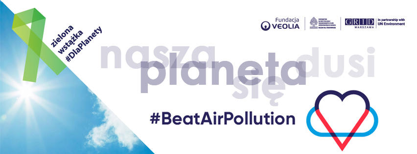 Beat Air pollution z logo Fundacji